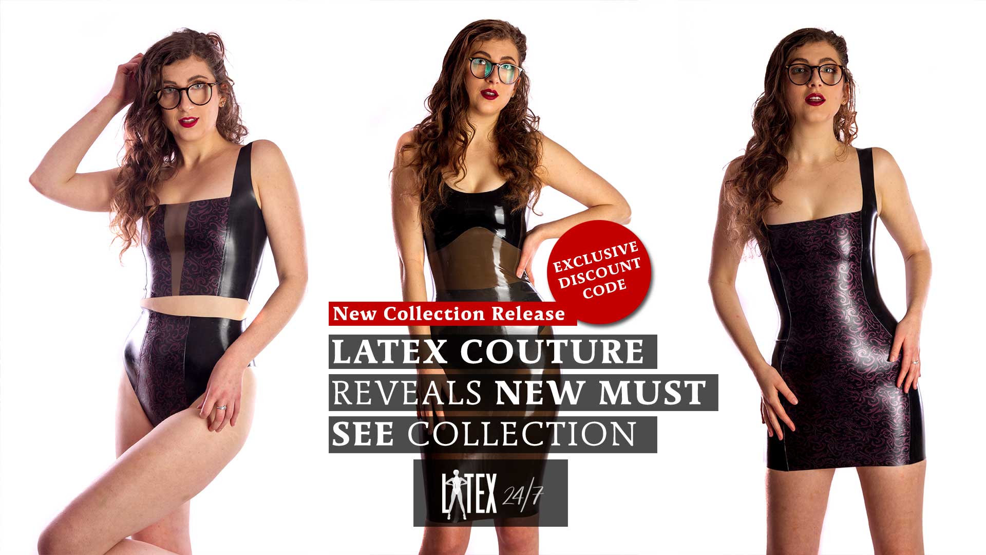 Latex Underwear - Panelled High Waisted Thong – Latex Couture